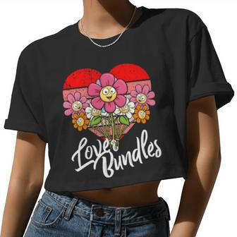 Valentine's Day Love & Bundles Flower Gardening Women Cropped T-shirt - Monsterry UK