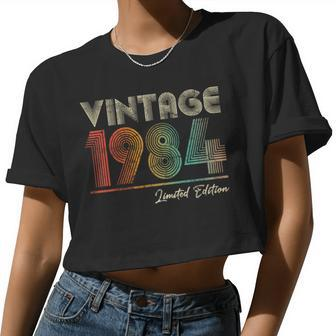 Vintage 1984 40 Year Old 40Th Birthday For Women Women Cropped T-shirt - Monsterry AU