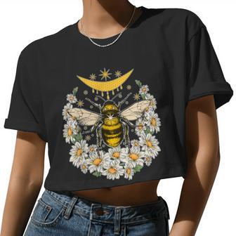 Vintage Daisy Honey Moon Bee Tshirt Women Cropped T-shirt - Monsterry AU