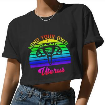 Vintage Mind Your Own Uterus Feminist Pro Choice Women Cropped T-shirt - Monsterry AU