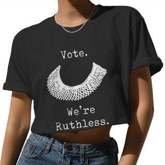 Vote We're Ruthless Defend Roe Vs Wade Women Cropped T-shirt - Monsterry AU