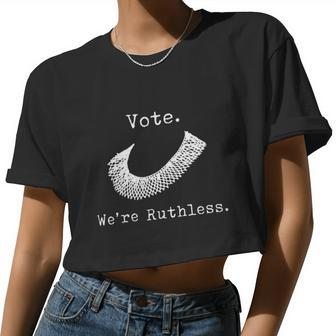 Vote We're Ruthless Defend Roe Vs Wade Women Cropped T-shirt - Monsterry UK