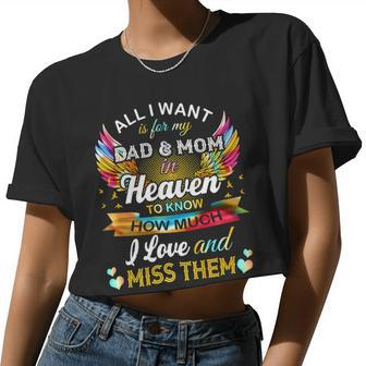 All I Want Is For My Dad & Mom In Heaven 24Ya2 Women Cropped T-shirt - Monsterry UK