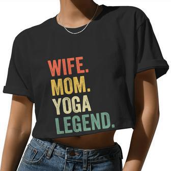 Wife Mom Yoga Legend Women Cropped T-shirt - Monsterry UK