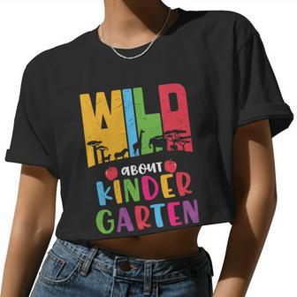 Wild About Pre Kindergarten Zoo Graphic Premium Shirt For Teacher Kids Women Cropped T-shirt - Monsterry AU