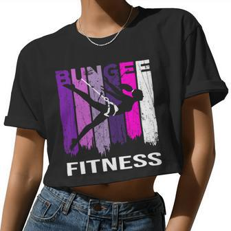 Womens Bungee Fitness Equipment Set Fly Sling Workout Women Cropped T-shirt - Monsterry UK