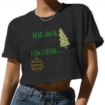 Womens Dear Santa Women Cropped T-shirt - Monsterry CA