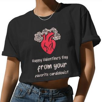 Womens Happy Valentine's Day From Your Favorite Cardiologist Women Cropped T-shirt - Monsterry UK
