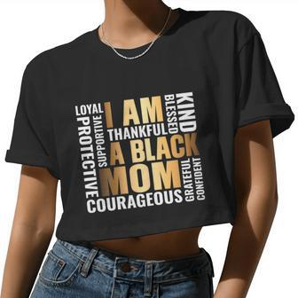 Womens I'm A Black Mom African American Mother's Day Women Cropped T-shirt - Monsterry CA