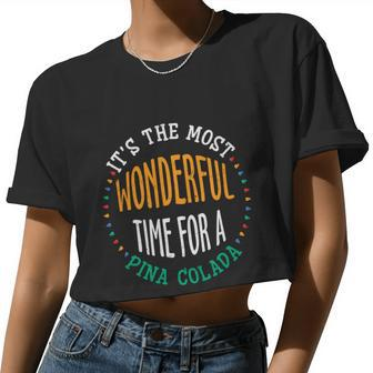 The Most Wonderful Time For Christmas In July Women Cropped T-shirt - Monsterry DE