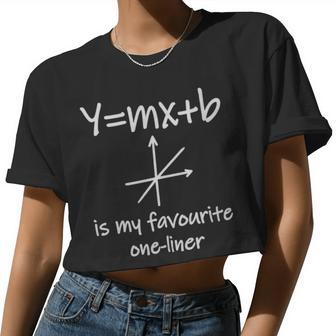 Y Mx B For Math Teachers And Students Y Mx B For Math Teachers And Students Women Cropped T-shirt - Monsterry CA