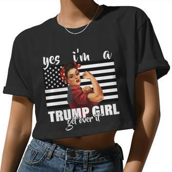 Yes I'm A Trump Girl Get Over It Election Tshirt Women Cropped T-shirt - Monsterry AU
