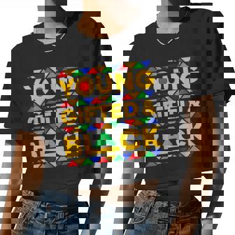 Younged And Black History For Black Boys Girls African Women Cropped T-shirt - Monsterry