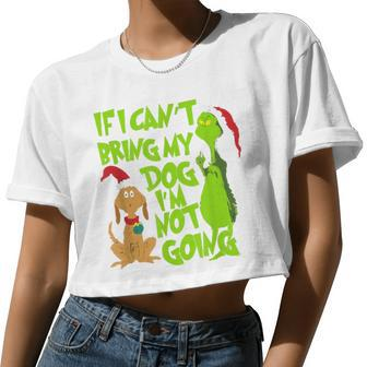 If I Can't Bring My Dog I'm Not Going Christmas Women Cropped T-shirt - Monsterry