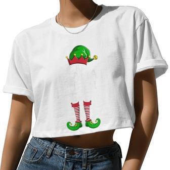 Drama Queen Elf Matching Family Group Christmas Party Pajama Women Cropped T-shirt - Monsterry