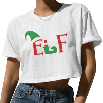 Elf Squad Christmas Matching Top Women Cropped T-shirt - Monsterry AU