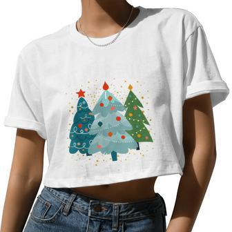 Put Your Balls All Over Me Christmas Tree Xmas Costume Women Cropped T-shirt - Monsterry