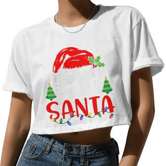Team Santa Christmas Lights Family Pajamas Matching Women Cropped T-shirt - Monsterry AU