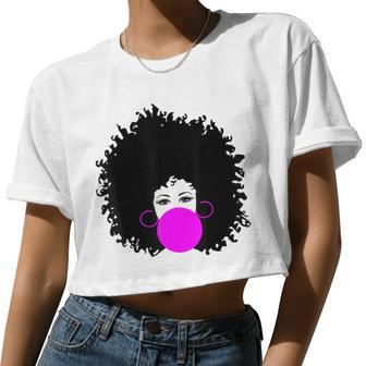 Afro Curly Natural Hair African American Black Women Women Cropped T-shirt - Monsterry UK