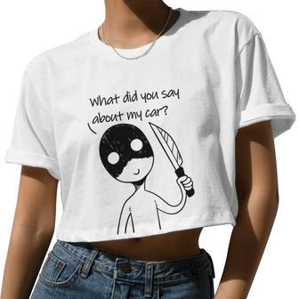 My Car V2 Women Cropped T-shirt - Monsterry