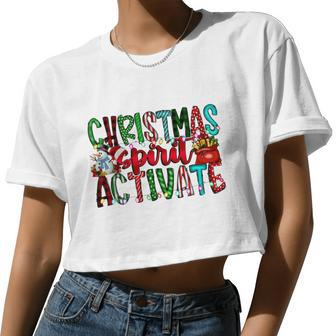 Christmas Spirit Activate Christmas Xmas V2 Women Cropped T-shirt - Monsterry