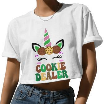 Cookie Dealer Scout For Girls Unicorn Women's Women Cropped T-shirt - Monsterry UK