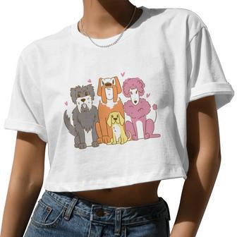 Dog Lover Cute Pet Women Cropped T-shirt - Monsterry AU