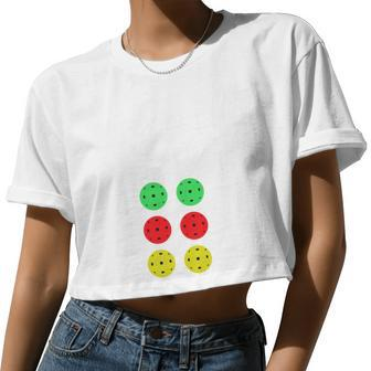 Pickleball Check Out My Six Pack Women Cropped T-shirt - Monsterry AU