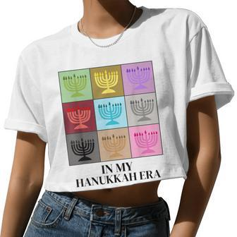 In My Hanukkah Era Ugly Jewish Xmas Christmas Hanukkah Women Cropped T-shirt - Monsterry DE