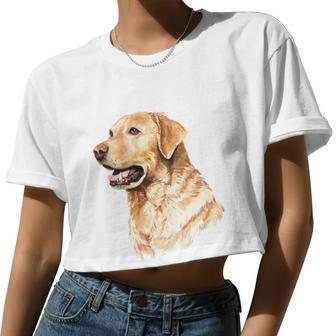 Labrador Retriever Dog V2 Women Cropped T-shirt - Monsterry UK