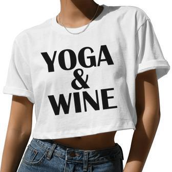 Meditation Yoga Wine Tees Alcohol Fitness Women Women Cropped T-shirt - Monsterry