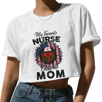 Mom Nurse My Favorite Nurse Call Me Mom Nurse Women Cropped T-shirt - Monsterry DE