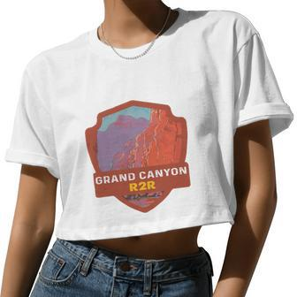 Rim To Rim R2r 2022 Grand Canyon National Park Arizona Travel Lover Camping Women Cropped T-shirt - Monsterry