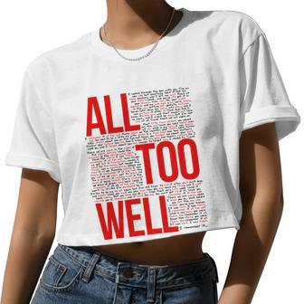 All Too Well Swiftie V2 Women Cropped T-shirt - Monsterry AU