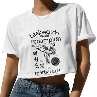 Taekwondo World V2 Women Cropped T-shirt - Monsterry