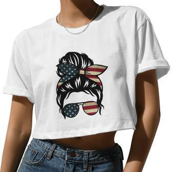 Ultra Maga Usa Female Bun Women Cropped T-shirt - Monsterry DE