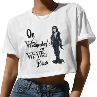 On Wednesday We Wear Black Bad Girls Villian Squad Goals Women Cropped T-shirt - Monsterry AU