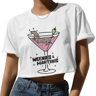 Weenies And Martinis Weenies And Martinis Women Women Cropped T-shirt - Monsterry