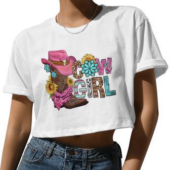 Western Cowgirl For Girls Women Women Cropped T-shirt - Monsterry UK