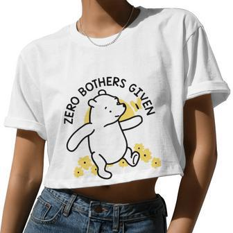 Zero Bothers Given Zero Bothers Given V2 Women Cropped T-shirt - Monsterry