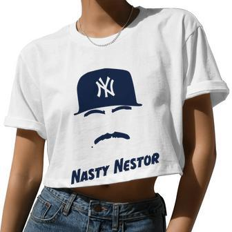 Nasty Nestor Cortes Jr Baseball Legend Women Cropped T-shirt - Monsterry UK