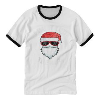 Adult Naughty Christmas Dirty Pajama Ho Pj & Women Cotton Ringer T-Shirt - Monsterry AU