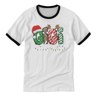 Gigi Clause Santa Reindeer Cute Christmas Grandma Cotton Ringer T-Shirt - Monsterry DE