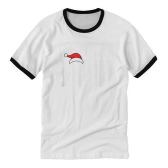 Ho Ho Ho Bruh Christmas Holiday N Santa Hat Cotton Ringer T-Shirt - Monsterry UK