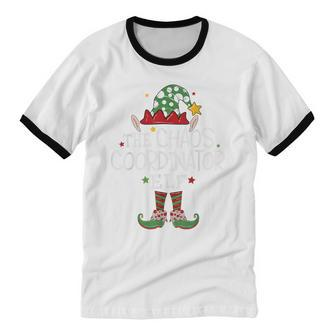 I'm The Chaos Coordinator Elf Christmas Matching Elf Cotton Ringer T-Shirt - Monsterry