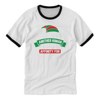 It's Nice To Meet Another Human Christmas Elf Movie Cotton Ringer T-Shirt - Monsterry DE