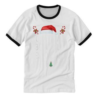 Look At Me Being All Festive And Shit Christmas Tree Cotton Ringer T-Shirt - Monsterry