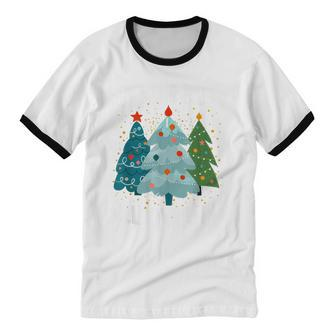 Put Your Balls All Over Me Christmas Tree Xmas Costume Cotton Ringer T-Shirt - Monsterry DE