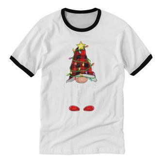 The Queen Gnome Matching Family Group Christmas Gnome Cotton Ringer T-Shirt - Monsterry DE
