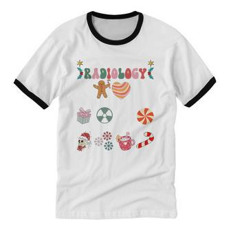 Vintage Christmas 12 Days Of Radiology X-Ray Christmas Cotton Ringer T-Shirt - Monsterry